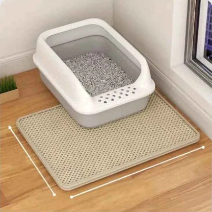 Double Layer Cat Litter Box & Mat