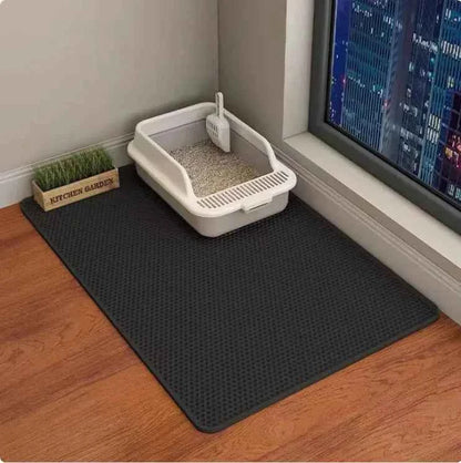 Double Layer Cat Litter Box & Mat