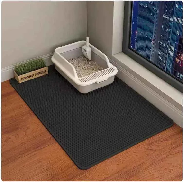 Double Layer Cat Litter Box & Mat