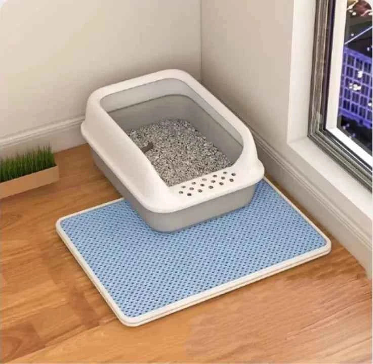 Double Layer Cat Litter Box & Mat